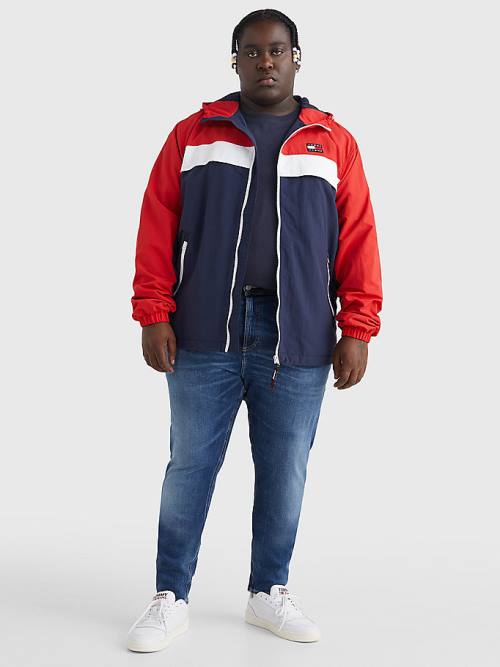 Tommy Hilfiger Plus Chicago Windbreaker Moški Jakne Modra | TH950GJO