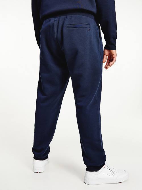 Tommy Hilfiger Plus Organic Cotton Flex Fleece Joggers Moški Hlače Modra | TH740EIK