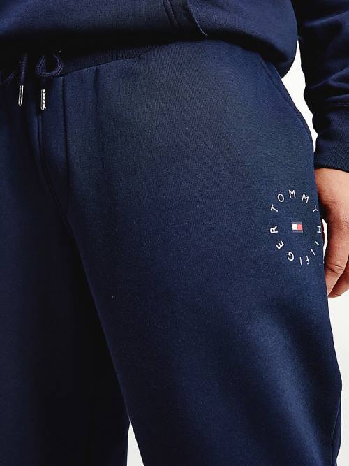 Tommy Hilfiger Plus Organic Cotton Flex Fleece Joggers Moški Hlače Modra | TH740EIK