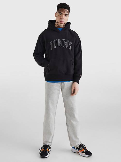 Tommy Hilfiger Polar Fleece Relaxed Fit Moški Pulover s kapuco Črna | TH703MTK