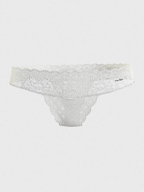 Tommy Hilfiger Prairie Lace Brazilian Briefs Ženske Spodnje Perilo Bela | TH680XRL