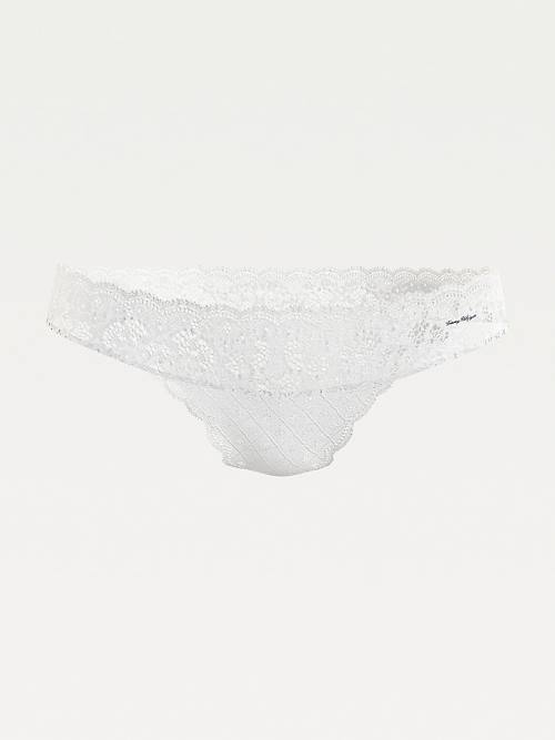 Tommy Hilfiger Prairie Lace Thong Ženske Spodnje Perilo Bela | TH905RKB