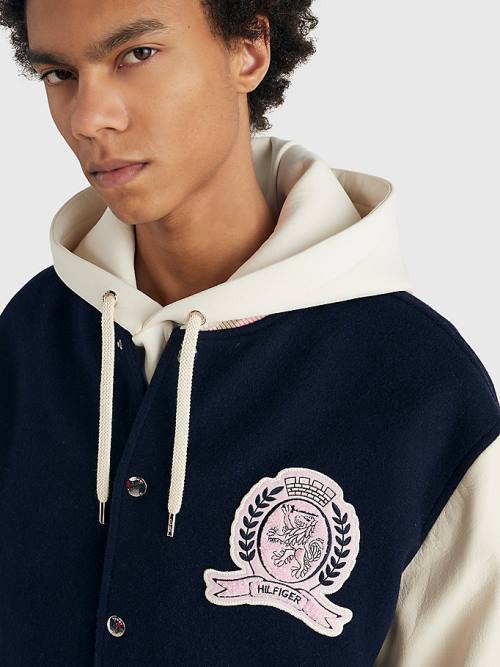 Tommy Hilfiger Prep Crest Varsity Moški Jakne Modra | TH629LDF