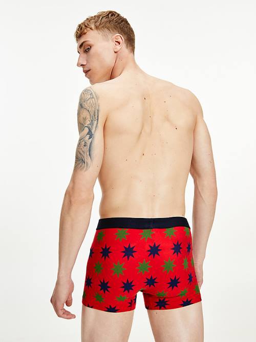 Tommy Hilfiger Print Cotton Trunks Moški Spodnje Perilo Bež | TH625IAM