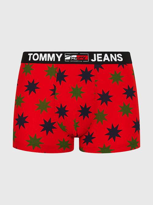 Tommy Hilfiger Print Cotton Trunks Moški Spodnje Perilo Bež | TH625IAM