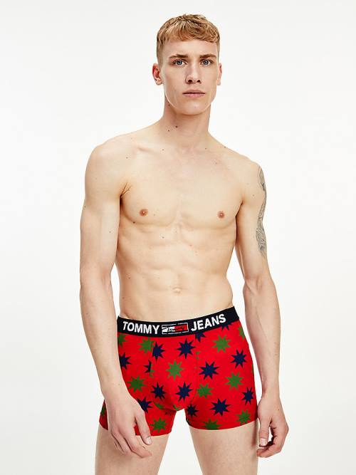 Tommy Hilfiger Print Cotton Trunks Moški Spodnje Perilo Bež | TH625IAM