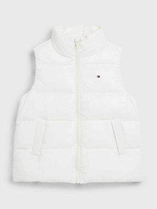 Tommy Hilfiger Puffer Zip-Thru Vest Dekleta Jakne Bela | TH704VQG