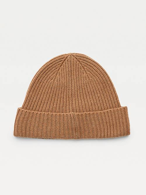 Tommy Hilfiger Pure Cashmere Beanie Ženske Kapa Rjav | TH193XKU