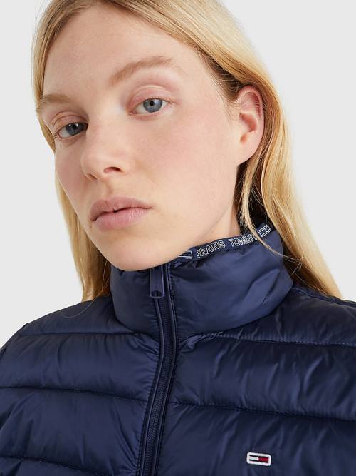 Tommy Hilfiger Quilted Zip-Thru Ženske Jakne Modra | TH647MWF