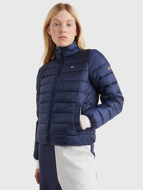 Tommy Hilfiger Quilted Zip-Thru Ženske Jakne Modra | TH647MWF