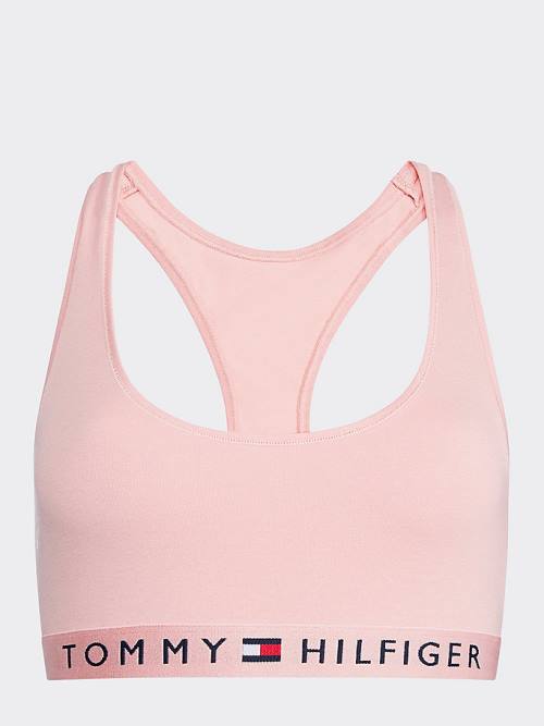 Tommy Hilfiger Racerback Scoop Neck Bralette Ženske Spodnje Perilo Roza | TH450SBN