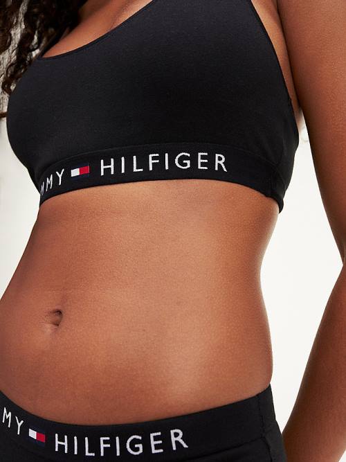 Tommy Hilfiger Racerback Scoop Neck Bralette Ženske Spodnje Perilo Črna | TH835MFH