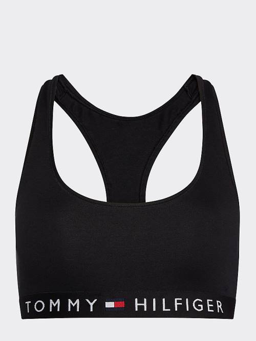 Tommy Hilfiger Racerback Scoop Neck Bralette Ženske Spodnje Perilo Črna | TH835MFH