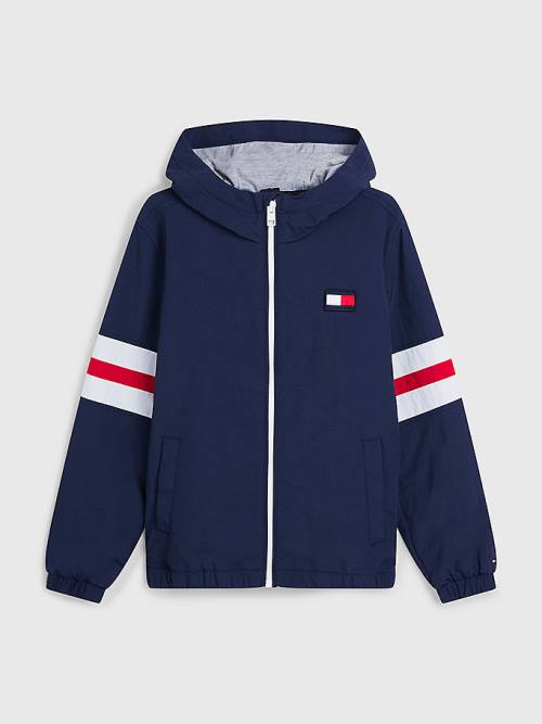 Tommy Hilfiger Recycled Colour-Blocked Padded Fantje Jakne Modra | TH462FSE