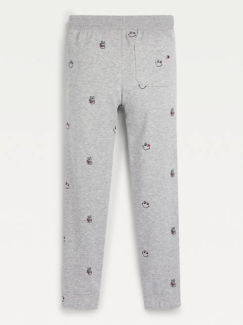 Tommy Hilfiger Recycled Embroidery Joggers Dekleta Hlače Siva | TH321QVK