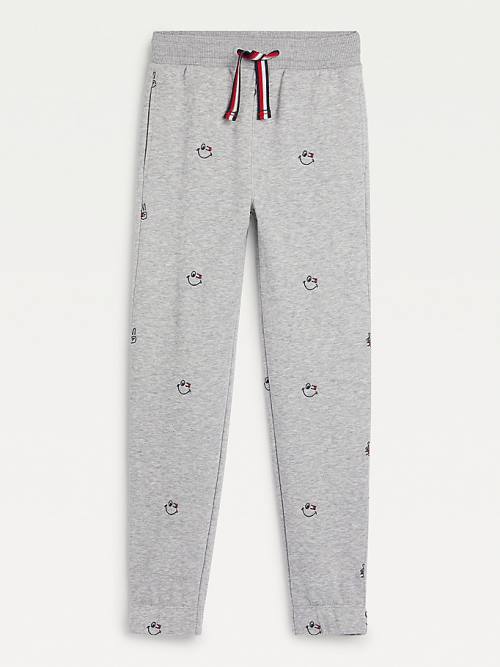 Tommy Hilfiger Recycled Embroidery Joggers Dekleta Hlače Siva | TH321QVK