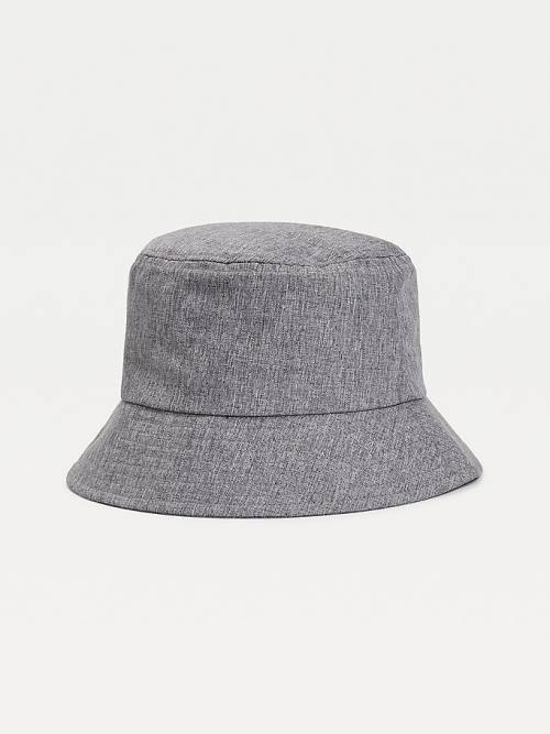 Tommy Hilfiger Recycled Melange Bucket Moški Kapa Siva | TH513PWV