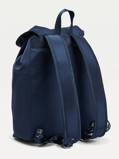 Tommy Hilfiger Recycled Nylon Badge Backpack Moški Torbice Modra | TH589RSI