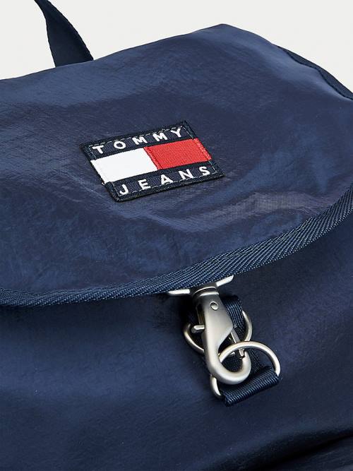 Tommy Hilfiger Recycled Nylon Badge Backpack Moški Torbice Modra | TH589RSI