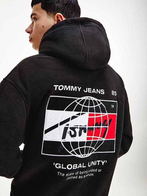 Tommy Hilfiger Recycled Polar Fleece Moški Pulover Črna | TH420XBZ