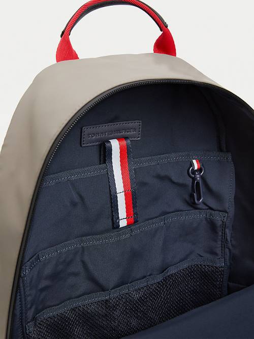 Tommy Hilfiger Recycled Polyester Signature Logo Backpack Moški Torbice Rjav | TH361PON