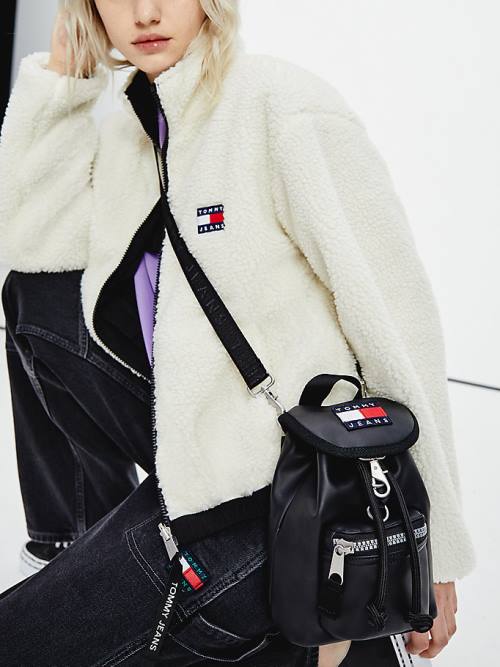 Tommy Hilfiger Recycled Reversible Sherpa Ženske Jakne Črna | TH302JZL