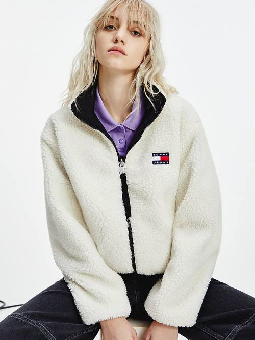 Tommy Hilfiger Recycled Reversible Sherpa Ženske Jakne Črna | TH302JZL