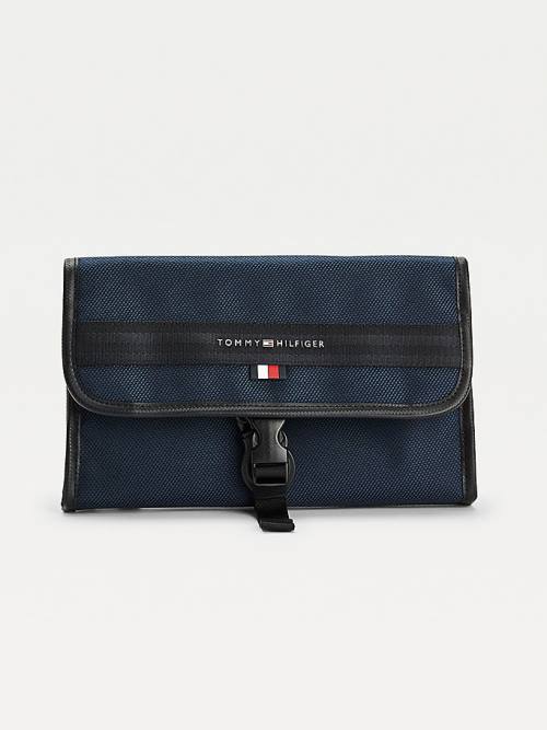 Tommy Hilfiger Recycled Travel Washbag Moški Torbice Modra | TH609PVS