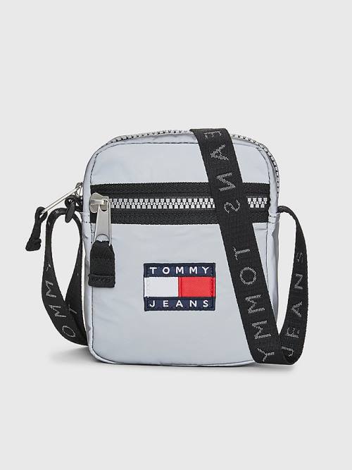 Tommy Hilfiger Reflective Tommy Badge Reporter Moški Torbice Siva | TH245JAB