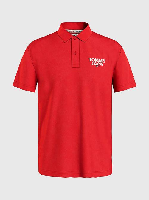 Tommy Hilfiger Regular Fit Jersey Moški Polo Majica Rdeča | TH143RTS