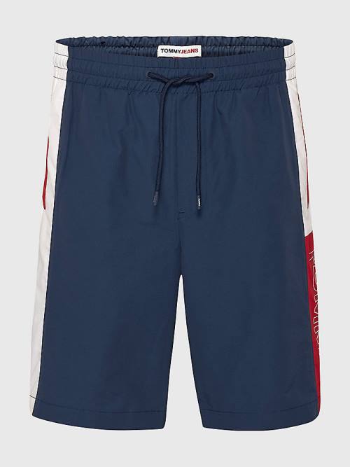 Tommy Hilfiger Relaxed Fit Basketball Moški Kratke Hlače Modra | TH439CIB