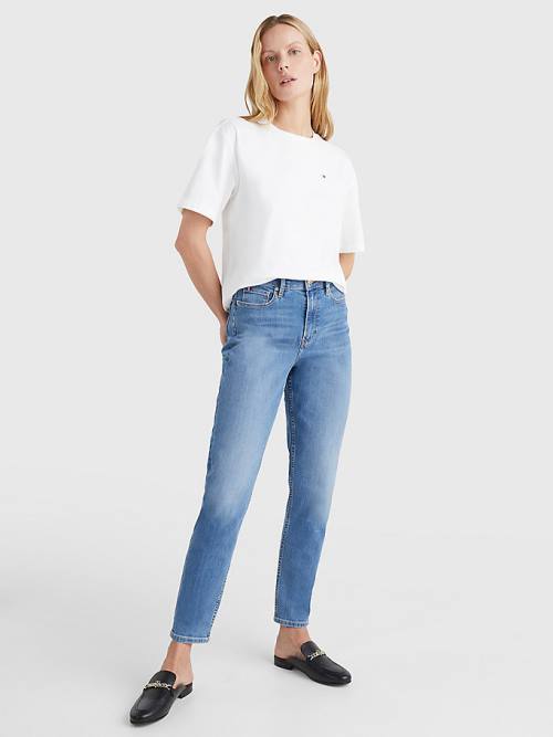 Tommy Hilfiger Relaxed Fit Ženske Majice Bela | TH160WKB