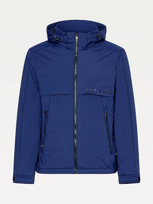 Tommy Hilfiger Removable Hood Stretch Nylon Moški Jakne Modra | TH627GKB