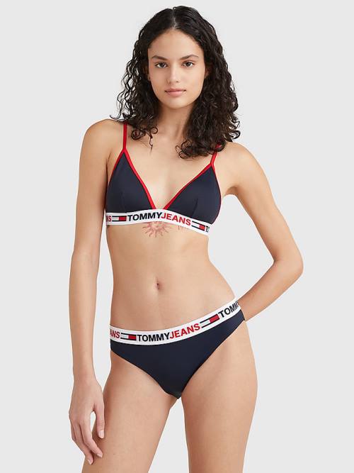 Tommy Hilfiger Repeat Logo Classic Bikini Bottoms Ženske Kopalke Modra | TH097BWR