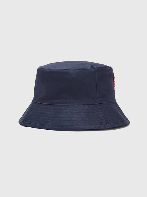 Tommy Hilfiger Reversible Logo Bucket Moški Kapa Modra | TH682AHG