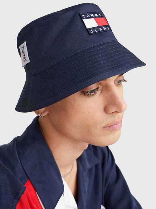 Tommy Hilfiger Reversible Logo Bucket Moški Kapa Modra | TH682AHG