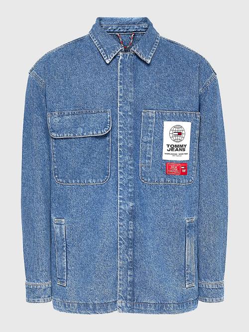 Tommy Hilfiger Rigid Denim Shirt Moški Jakne Denim | TH793QIY