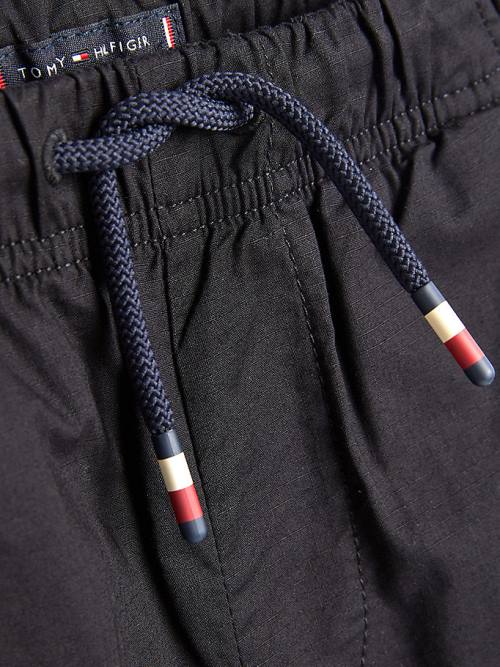 Tommy Hilfiger Ripstop Heritage Pull-On Fantje Hlače Črna | TH516KFJ