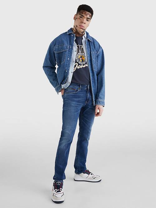 Tommy Hilfiger Scanton Faded Slim Fit Moški Kavbojke Denim | TH295CKF