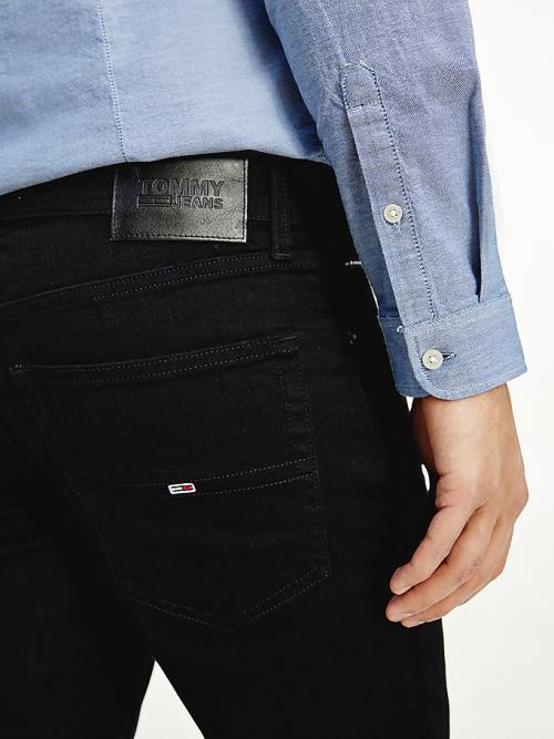 Tommy Hilfiger Scanton Slim Fit Black Moški Kavbojke Denim | TH795ZPQ