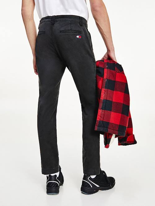 Tommy Hilfiger Scanton Slim Fit Chinos Moški Hlače Črna | TH125XDI