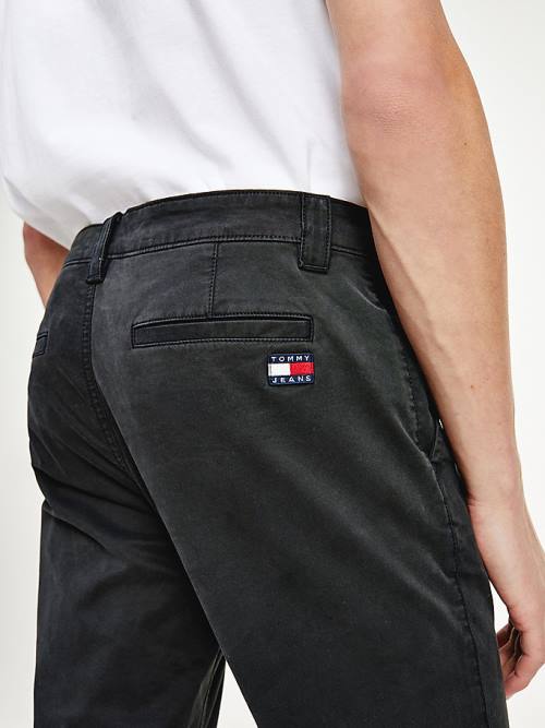 Tommy Hilfiger Scanton Slim Fit Chinos Moški Hlače Črna | TH125XDI