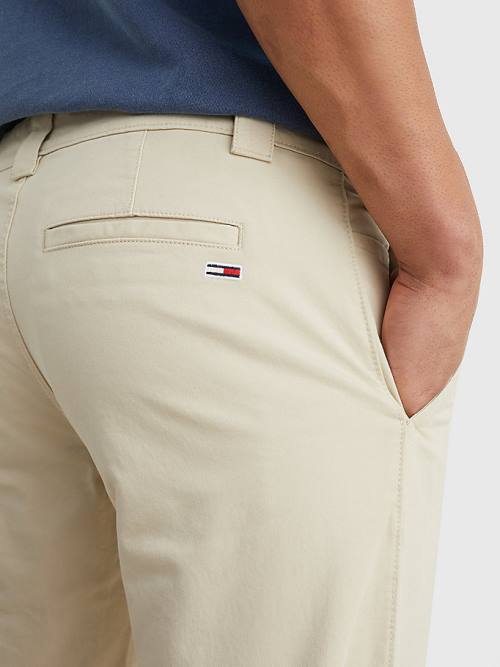 Tommy Hilfiger Scanton Slim Fit Chinos Moški Hlače Bež | TH762GQI