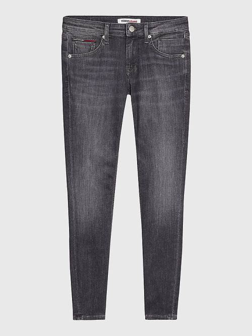 Tommy Hilfiger Scarlett Low Rise Skinny Black Ankle Ženske Kavbojke Denim | TH965WGE