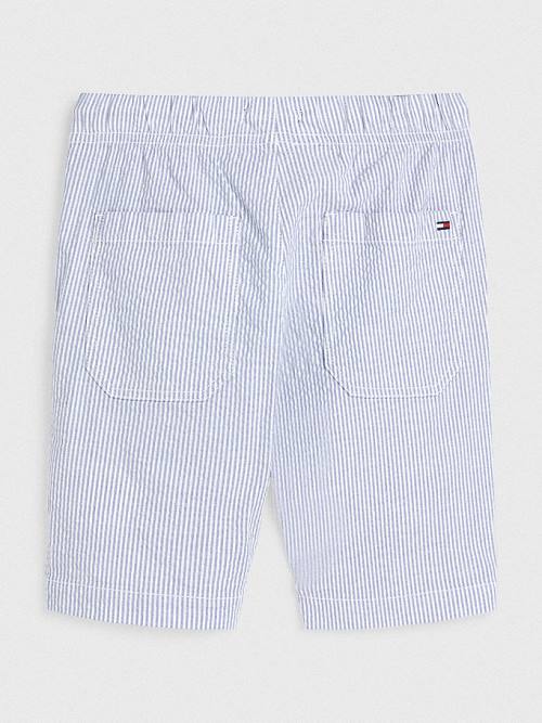 Tommy Hilfiger Seersucker Stripe Pull-On Shorts Fantje Hlače Modra | TH154NTM