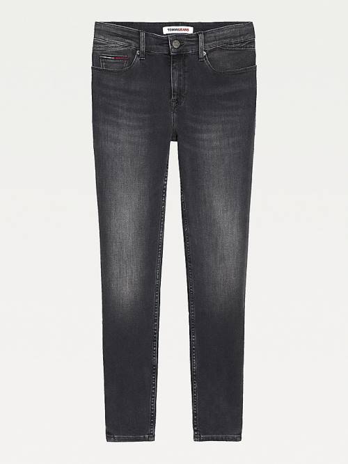 Tommy Hilfiger Shape Mid Rise Skinny Faded Black Ženske Kavbojke Denim | TH983NCO