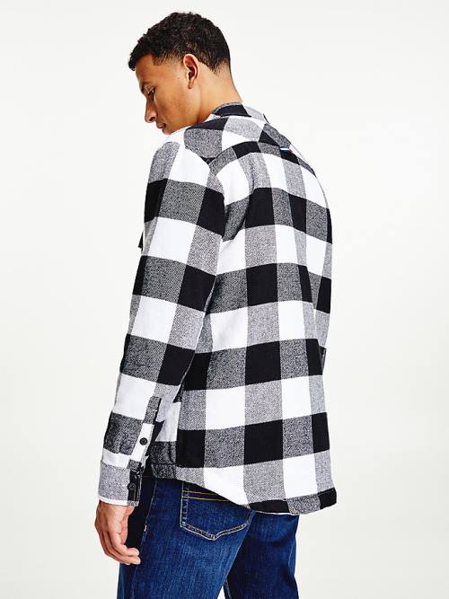 Tommy Hilfiger Sherpa Flannel Oversized Overshirt Moški Srajce Bela | TH832AEC