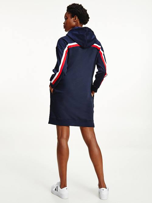 Tommy Hilfiger Signature Trim Ženske Obleke Modra | TH154OCZ