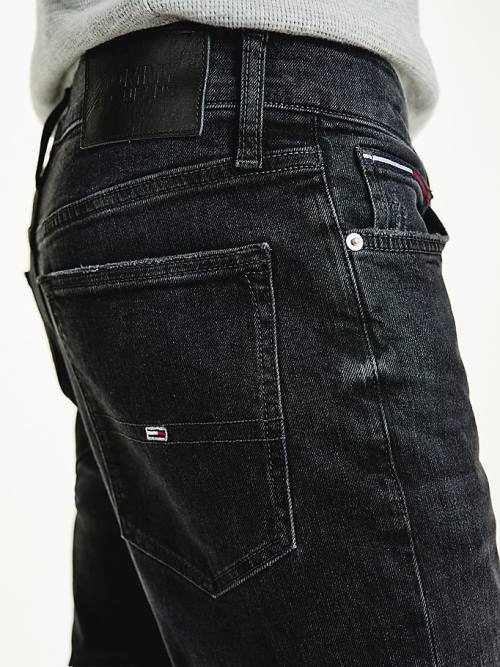 Tommy Hilfiger Simon Skinny Distressed Black Moški Kavbojke Denim | TH063JED