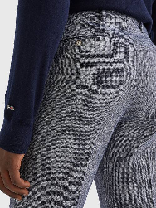 Tommy Hilfiger Slim Fit Moški Hlače Modra | TH273IGO